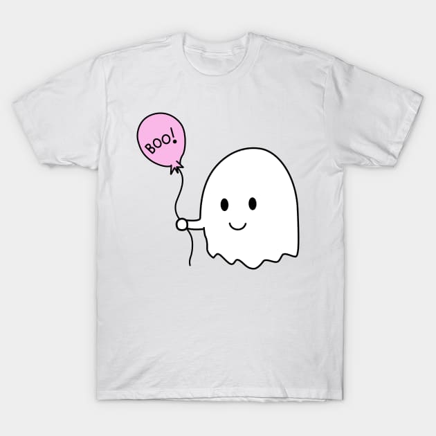 Cute ghost - Boo! T-Shirt by JosanDSGN